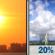 Monday: A slight chance of thunderstorms after 2pm. Sunny. High near 96, with temperatures falling to around 94 in the afternoon. West southwest wind 2 to 7 mph. Chance of precipitation is 20%. Monday: Sunny then Slight Chance T-storms