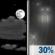 Tonight: Partly Cloudy then Chance Light Rain