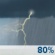 This Afternoon: A chance of rain showers before 1pm, then showers and thunderstorms. Mostly cloudy. High near 55, with temperatures falling to around 51 in the afternoon. West wind 2 to 9 mph. Chance of precipitation is 80%. New rainfall amounts between a quarter and half of an inch possible. This Afternoon: Showers And Thunderstorms